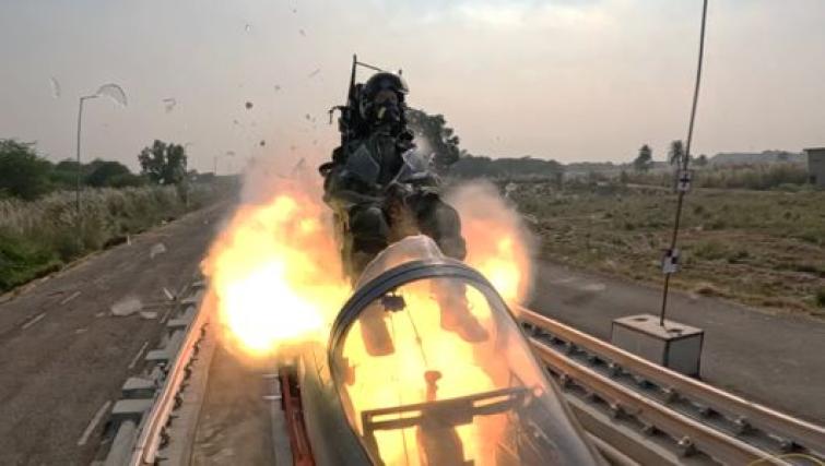 DRDO conducts a successful high-speed rocket-sled test of fighter aircraft escape system